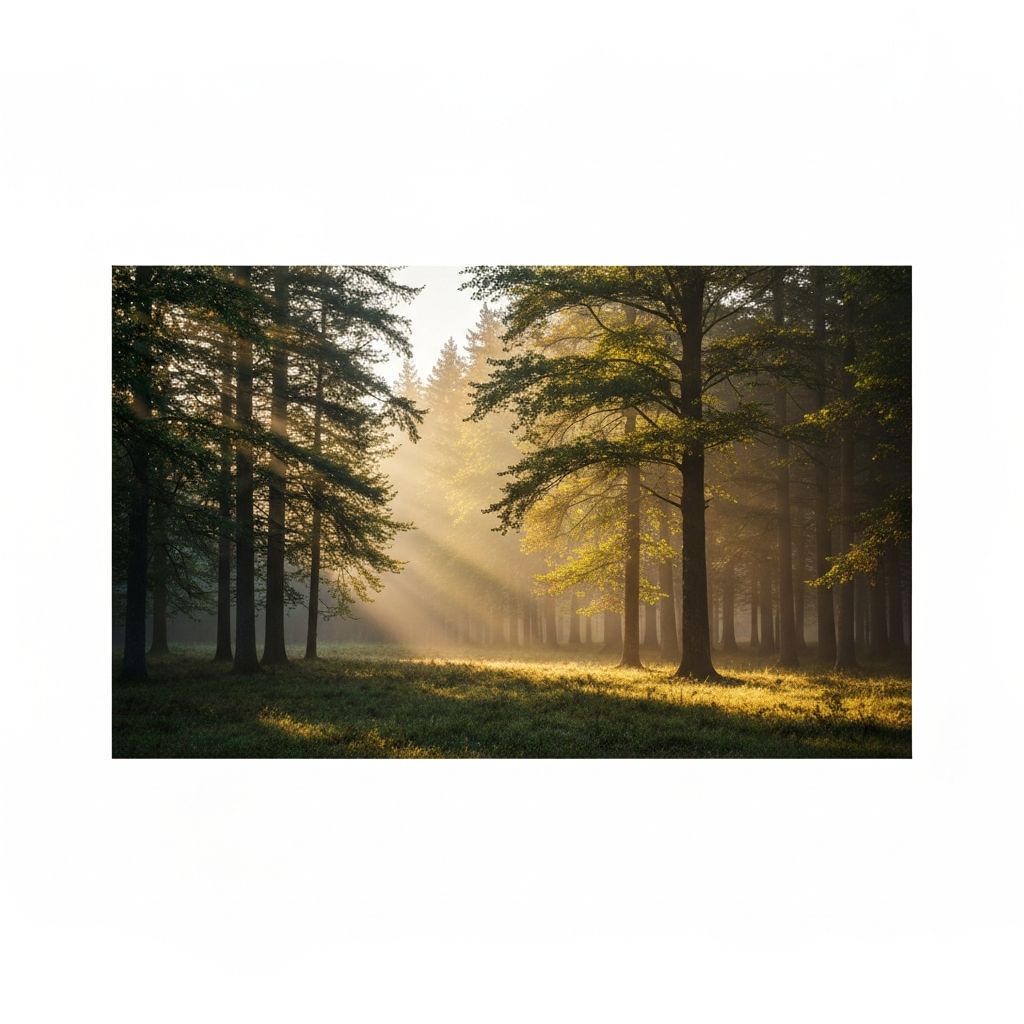 Peaceful natural setting for breathing practice